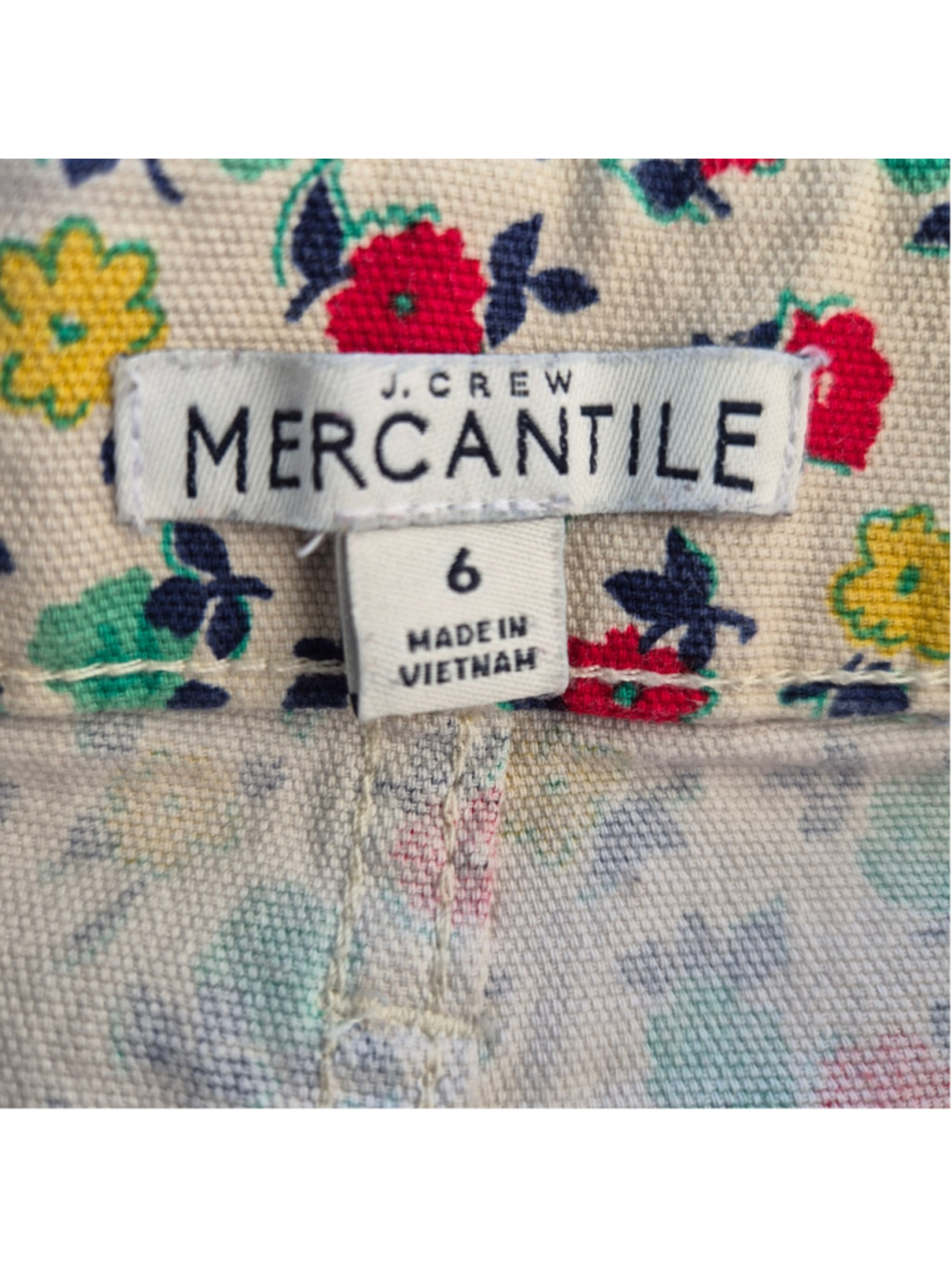 Women's J.Crew Mercantile Floral Mini Skirt Size 6 Beige Red - Picture 5 of 7